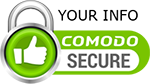 Your info is secured and encrypted with Comodo SSL (Secure Sockets Layer)